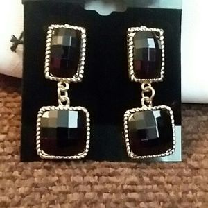 Black and Silver Earrings
